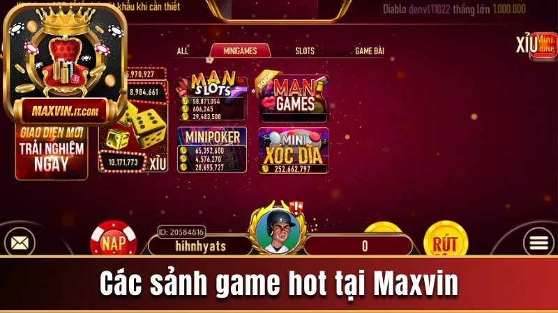 Maxvin accs | Khám Phá Cổng Game Bài Đổi Thưởng Số 1 Châu Á {accs.us.com} 10 Các sảnh game hot tại Maxvin