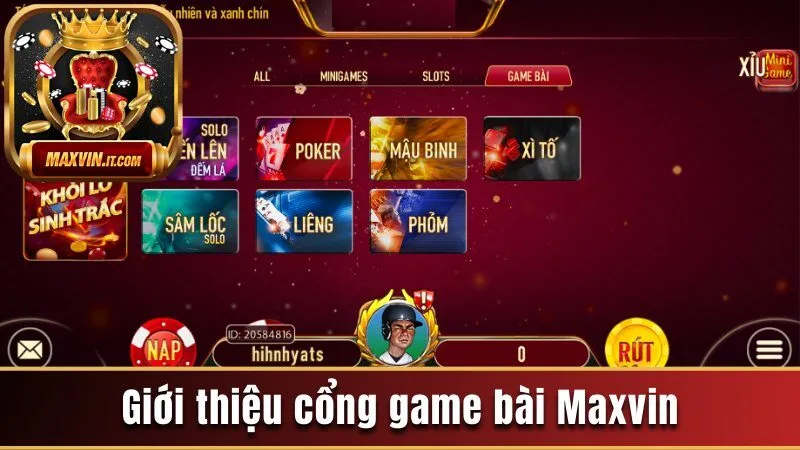 Maxvin accs | Khám Phá Cổng Game Bài Đổi Thưởng Số 1 Châu Á {accs.us.com} 8 Giới thiệu cổng game bài Maxvin
