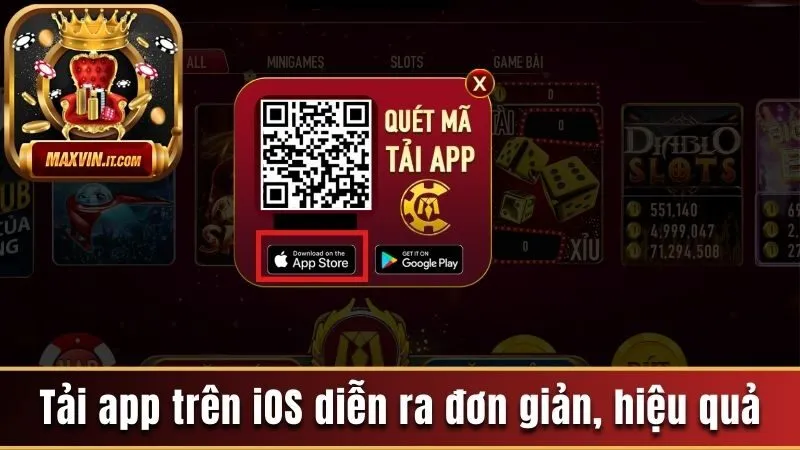 Tải App Maxvin - Tận Hưởng Trải Nghiệm Cá Cược Tốt Nhất 2 Tải app trên iOS diễn ra đơn giản, hiệu quả